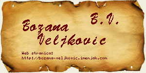 Božana Veljković vizit kartica